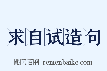 求自试造句是什么意思的图片